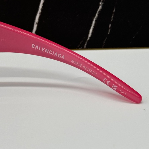 NEW BB0252S 002 BALENCIAGA PINK GREY WOMEN BALENCIAGA SUNGLASSES - Picture 11 of 12